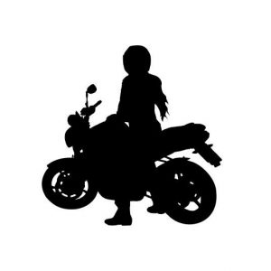 Bikerin Lady Girl Motorrad Design Aufkleber