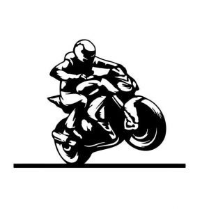 Racing Biker Aufkleber Sticker 20 x 15 cm