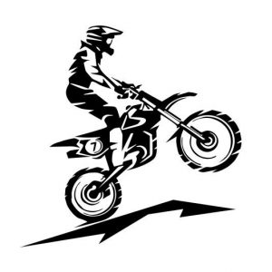 Motocross Motorrad Fahrer Biker 20 x 20 cm