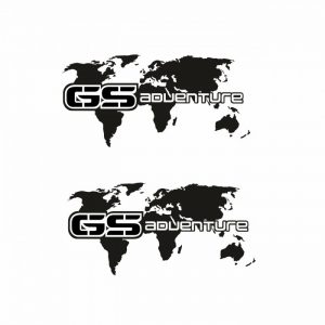 BMW GS Weltkarte mit Schriftzug 600-0528