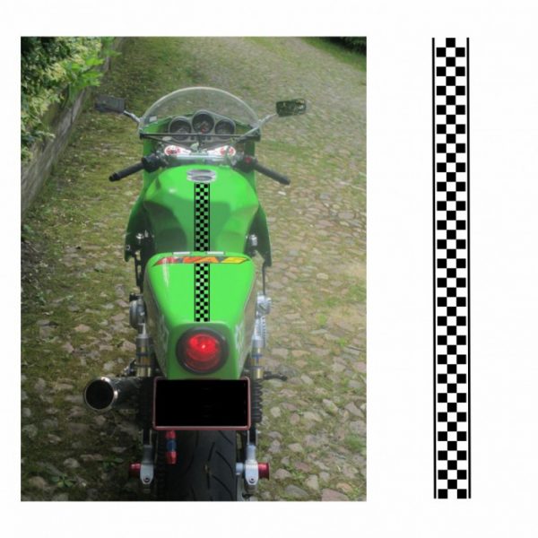 Racing Flag Aufkleber Streifen tripple karo – Bild 2