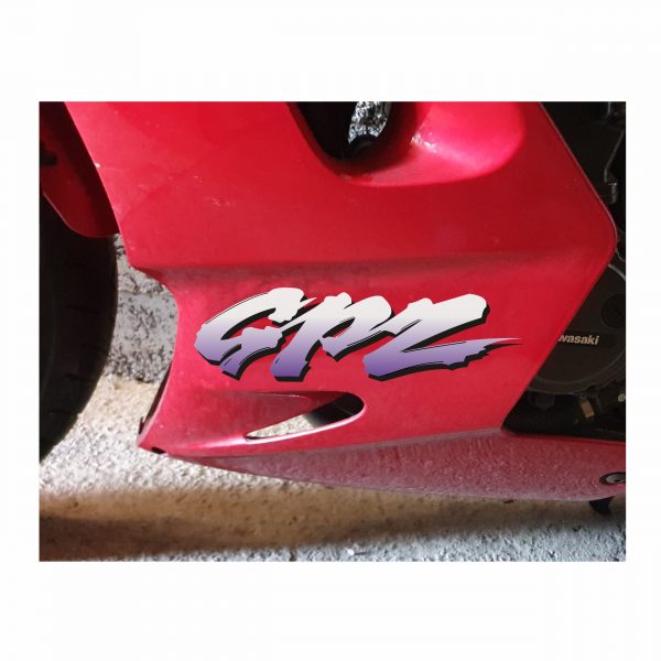 Kawasaki GPZ Schriftzug 2-farbig